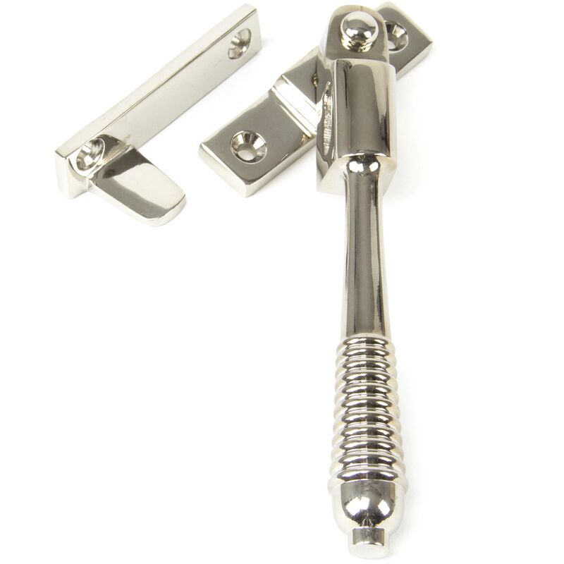 From The Anvil - Polished Nickel Night-Vent Locking Reeded Fastener