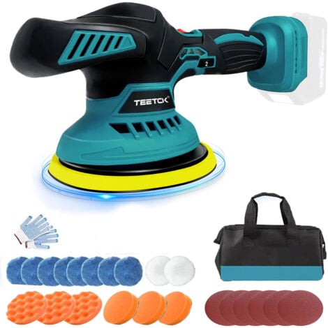 TEETOK Polisher,6" Cordless Car Polisher Sander Buffer,Electric Power Polishing Machine Waxer 6-Speed With Pads accessory 21V ,Body Only (No Battery) Compatible With Makita 18V Battery