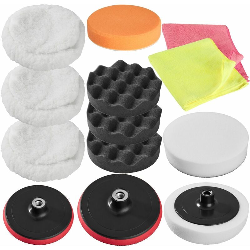 Polishing pads sponge set 13 PCs - polishing pads, car polishing pads, buffing pads - colorful
