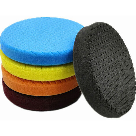 Polissage Pad, 180mm/7 Pouces Éponge de Polissage Kit de Polissage,（5pcs，Couleur aléatoire）