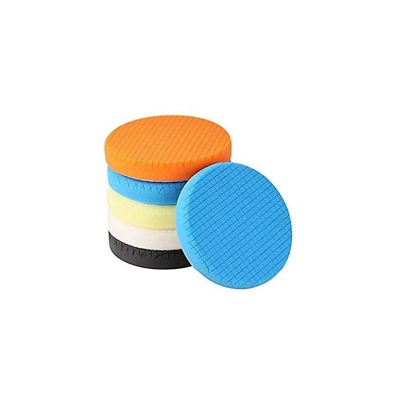 Polissage Pad, 5 Pièces 150mm/6 Pouces Éponge de Polissage Kit de Polissage pour Voiture Polisseur Tampon Pad/pour ro/da Double Action polisseuse