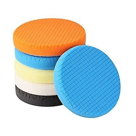 Polissage Pad, 5 Pièces 150mm/6 Pouces Éponge de Polissage Kit de Polissage pour Voiture Polisseur Tampon Pad/pour RO/DA Double Action polisseuse Polissage