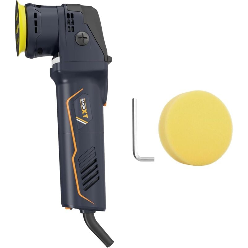 Polisseuse Voiture Orbitale Excentrique 9MM 710W 6 Vitesse Variable Machine à polir Poignée Latérale 75mm Plaque d'appui - Maxxt