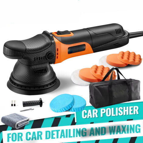 Polisseuse orbitale double action 630W – 125 mm (5") – 6 vitesses réglables – kit de polissage et cirage automobile