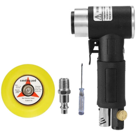 Polisseuse pneumatique 2/3 pouces  Ponceuse excentrique noire  Petite meuleuse à air  Pour polissage et ponçage pro  Carrosserie et métal