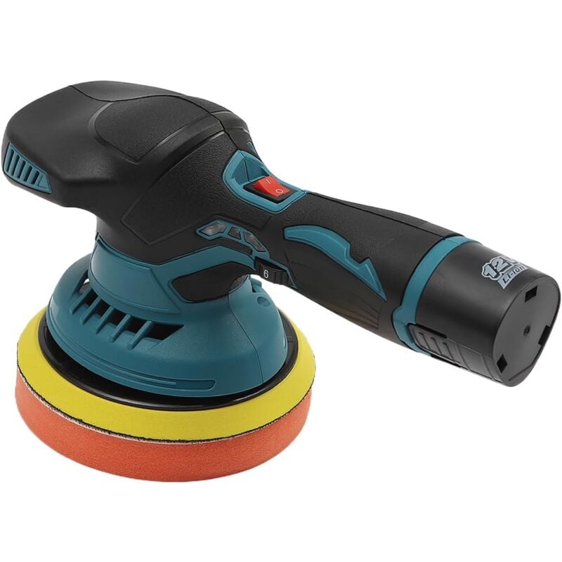 Polisseuse pour voiture, polisseuse excentrique avec 6 vitesses réglables (300-4000 tr/min), polisseuse 12 v, batterie de voiture 145 mm pour cirage