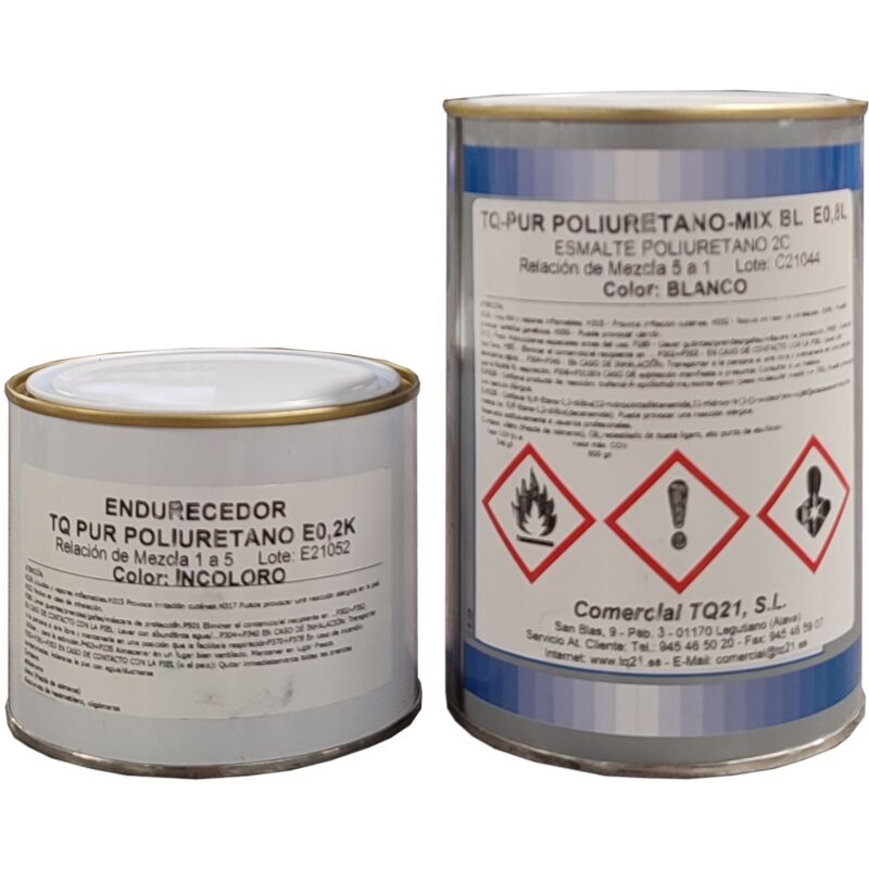 

POLIURETANO BRILLANTE 2C CARTA RAL 0,8L+0,2K | RAL 7004 Gris señales - RAL 7004 Gris señales