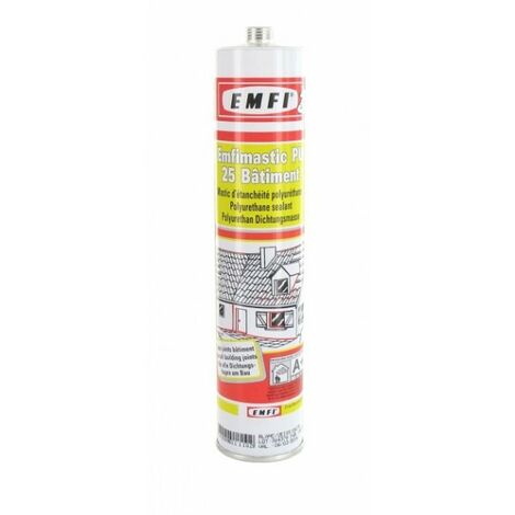 PU25 EMFI Masilla de poliuretano - Gris - Cartucho 300 ml - 74064AE414
