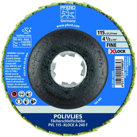 Polivliesscheibe X-LOCK PVL A 115mm 240 fein Pferd