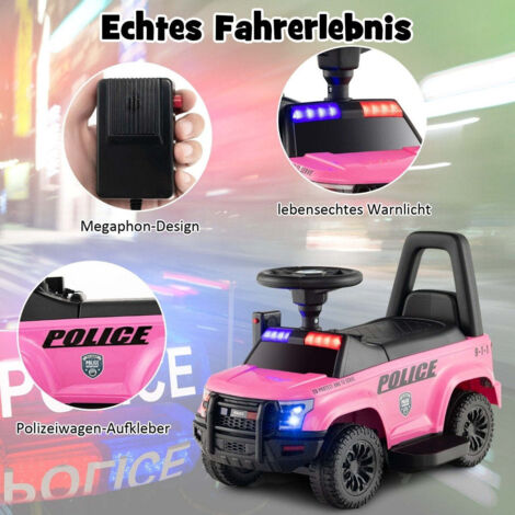 Polizei elektroauto fur kinder 6v elektrisches kinderauto mit stauraum rosa
