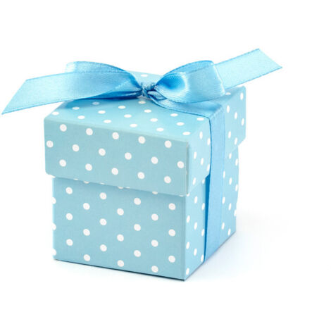 Polka Dot Boxen, blau (1 Packung / 10 Stk.)