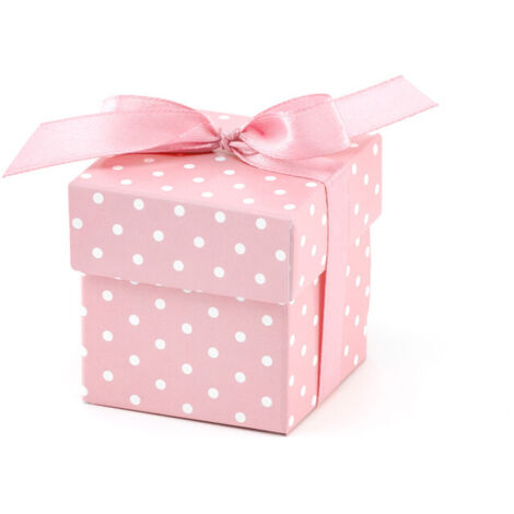 Polka Dot Boxen, rosa (1 Packung / 10 Stück)