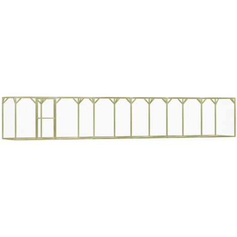 Pollaio 1,5 x 9 x 1,5 m legno di pino impregnato 020001665
