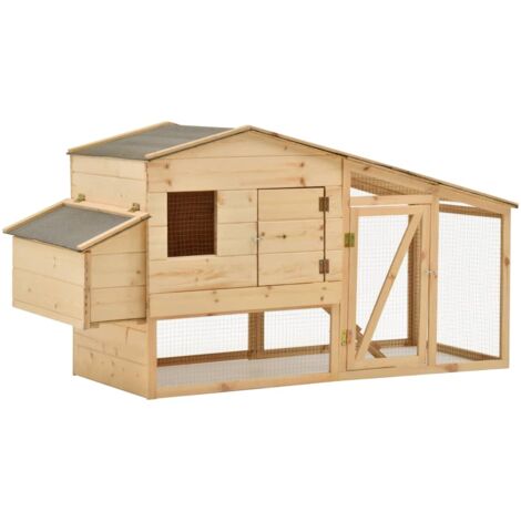 Pollaio 178 x 67 x 92 cm legno massello di pino 020001679