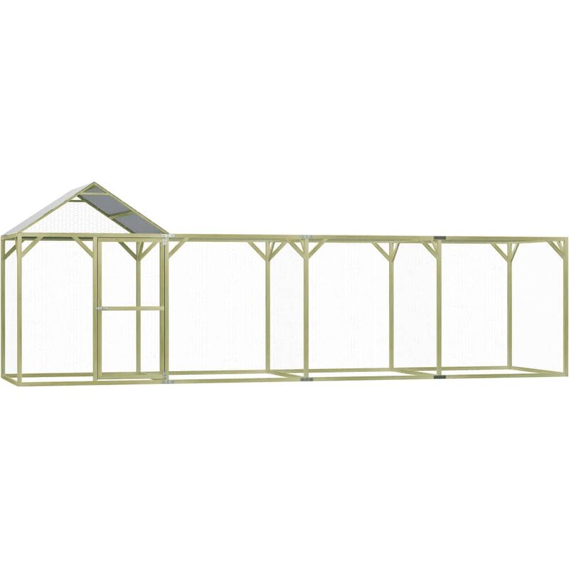 Pollaio 6x1,5x2 m in Legno di Pino Impregnato Vidaxl 78436