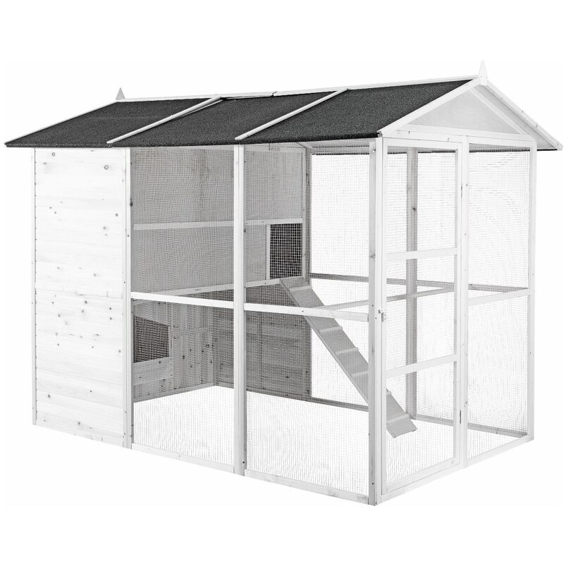 Pollaio In Legno Con Recinto 10 Galline L. 266 X P. 174 X A. 205 Cm...