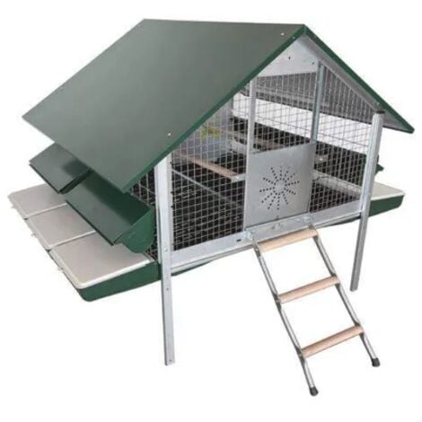 Pollaio per galline ovaiole 100125 Ropet tetto verde scuro
