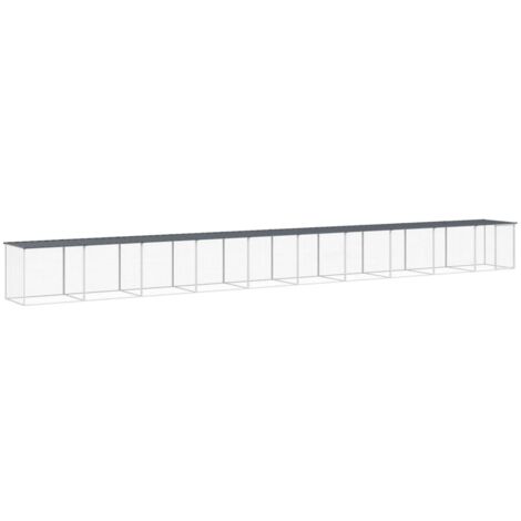 Pollaio/recinto con tetto 1003 x 98 x 90 cm acciaio zincato antracite 020043968