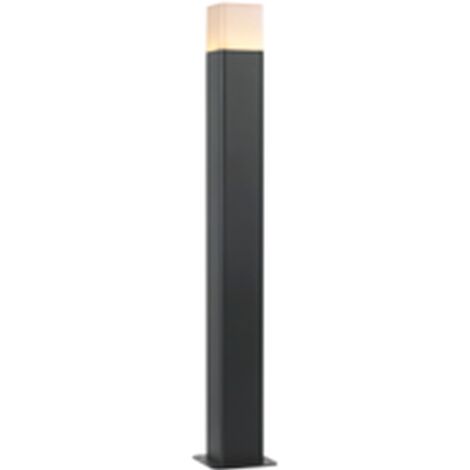 Pollerleuchte Aluminium LED IP44 50 cm Schwarz Weiß eckig warmweiß 3000 K 900 lm Modern