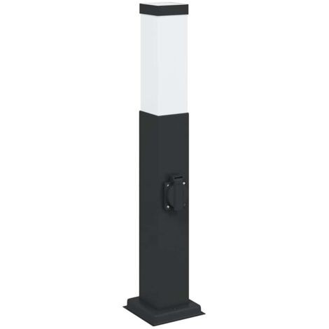 Pollerleuchte mit Auslass 50 cm Schwarz IP44 vidaXL
