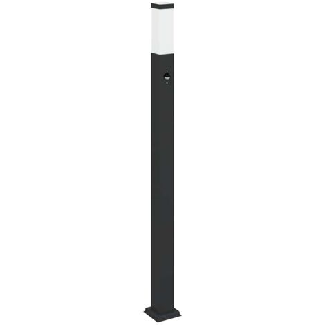 Pollerleuchte mit Sensor 110 cm Schwarz IP44 vidaXL