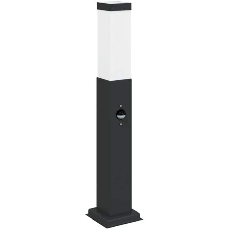 Pollerleuchte mit Sensor 50 cm Schwarz IP44 vidaXL