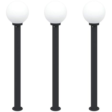 Pollerleuchten 3 Stk. 120 cm Schwarz IP44 vidaXL