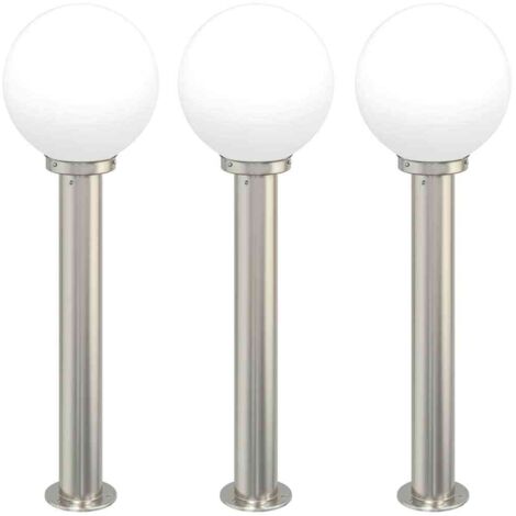 Pollerleuchten 3 Stück 80 cm Edelstahl IP44 vidaXL