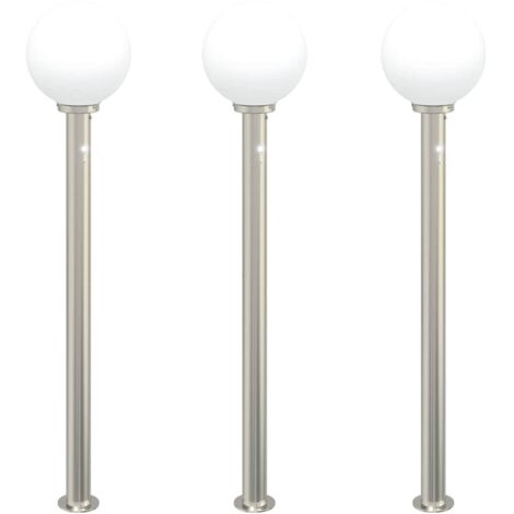 Pollerleuchten mit Sensor 3 Stk. 120 cm Edelstahl IP44 vidaXL