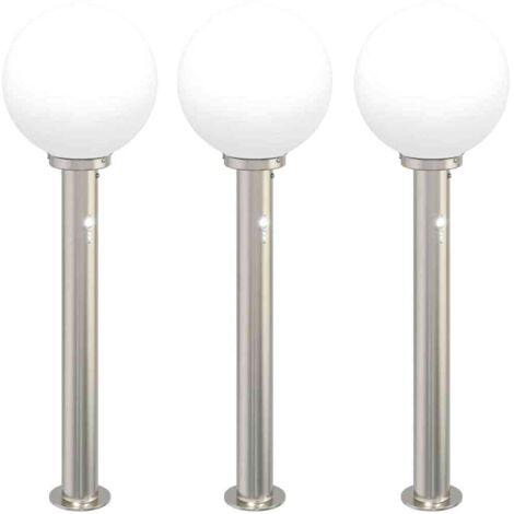 Pollerleuchten mit Sensor 3 Stk. 80 cm Edelstahl IP44 vidaXL