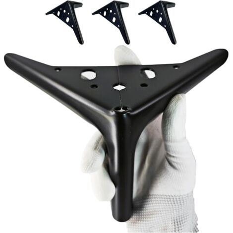 pollici (circa 10,2 cm) Gambe per mobili in metallo spazzolato nero per armadietto, cassettiera, divano, sedia, tavolo, letto, 4 pezzi fai da te sostituzione di mobili moderni