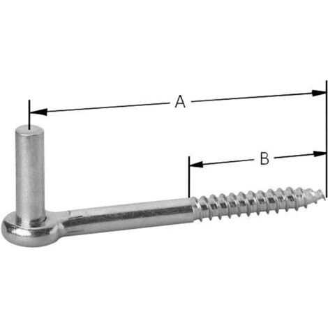 Pollmann Einschraub-Haken D13 x140 mm hell verz.