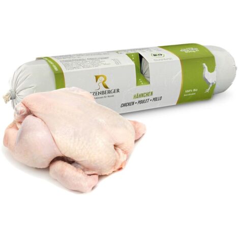 Pollo biologico con broccoli e riso  doppi panini 2 x 400 g  cibo biologico per cani  Ritzenberger