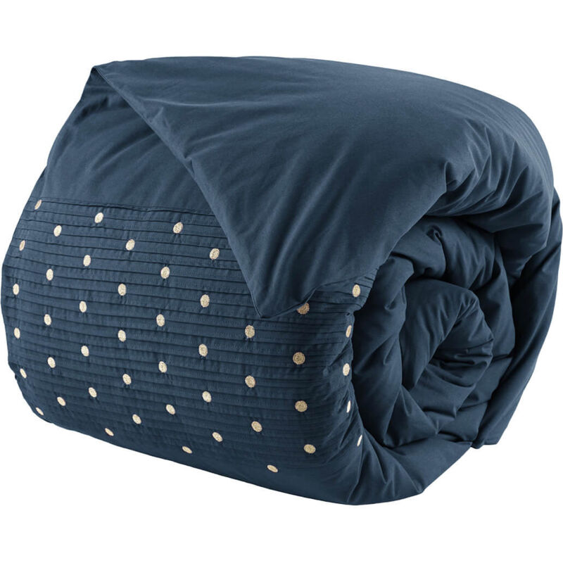 Altobuy - polly - Housse de Couette 260x240cm Coton Coloris Mûre