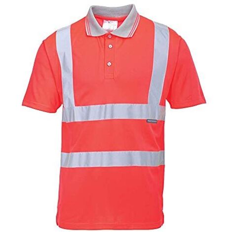 Polo ad alta visibilità a maniche corte Portwest Rosso XXL