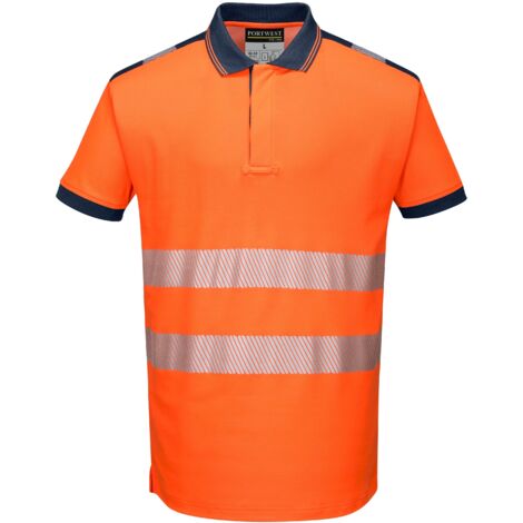 Polo Ad Alta Visibilita' Vision Arancione Arancio-Navy 4XL