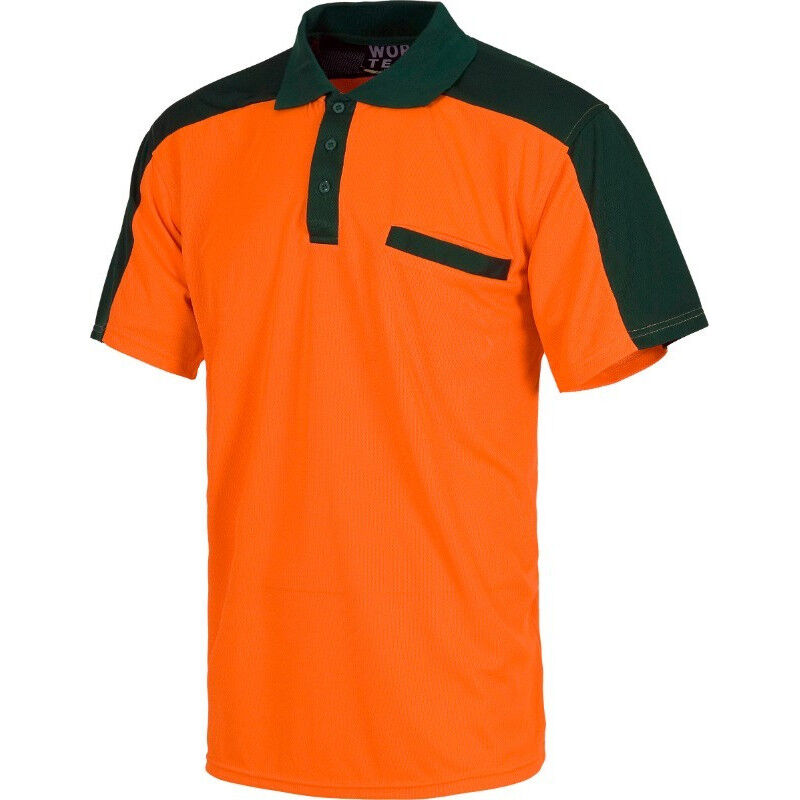 

Polo manga corta combinado de alta visibilidad WORKTEAM C2805 | XXL - Verde+Naranja A.V.