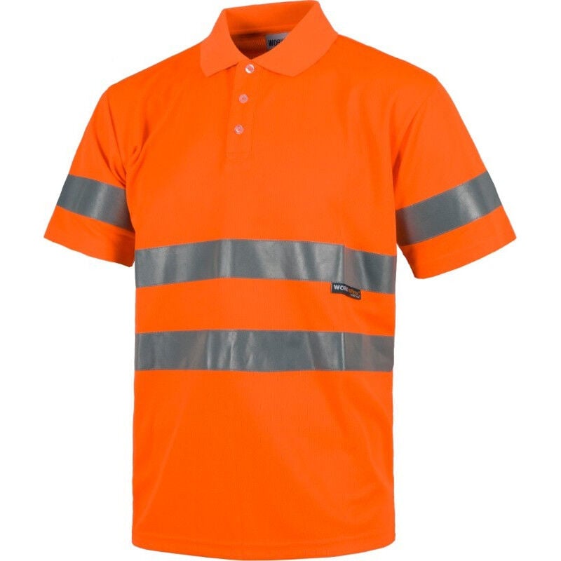 

Polo técnico con cintas reflectantes WORKTEAM C3880 | S - Naranja A.V.