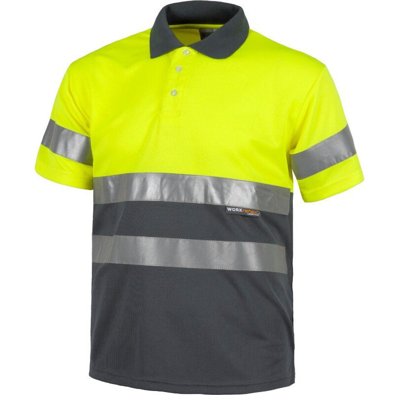 

Polo de Alta Visibilidad manga corta en colores combinados C3860 | S - Amarillo A.V.+Gris - Workteam