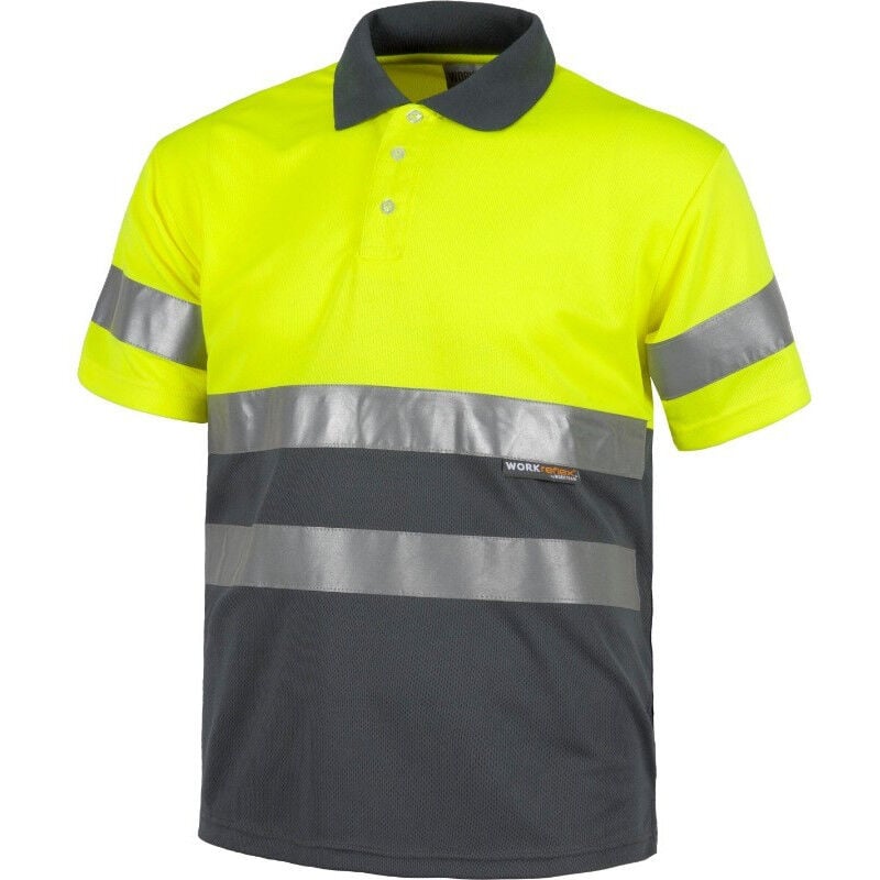 

Polo de Alta Visibilidad manga corta en colores combinados C3860 | 3XL - Amarillo A.V.+Gris - Workteam