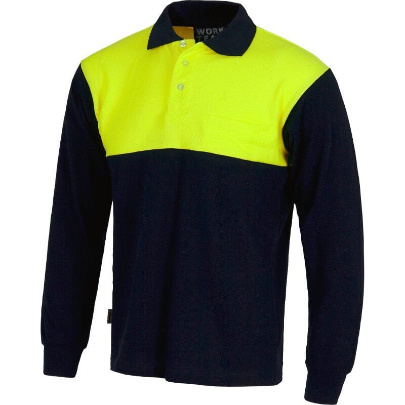 

Polo con Alta Visibilidad en la parte superior WORKTEAM C3842 | XL - Marino+Amarillo A.V.