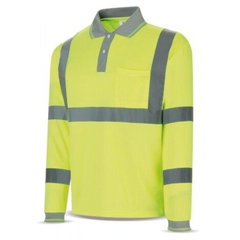 POLO ALTA VISIBILIDAD MANGA LARGA AMARILLO FLUO T-XL (1288-POLFYMLXL) - MARCA