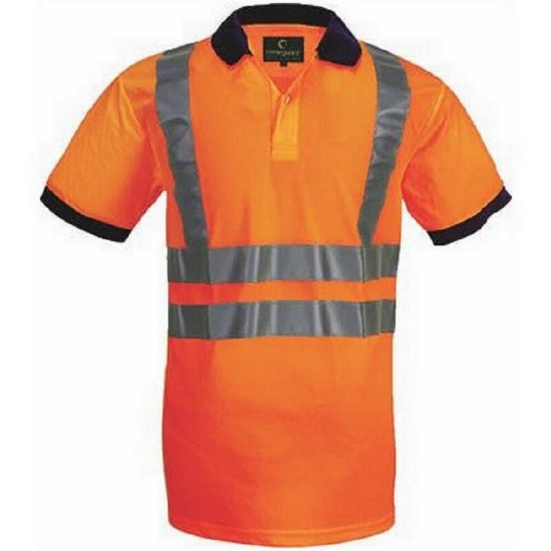 Image of Polo alta visibilità a manica corta YARD Coverguard Arancione XL