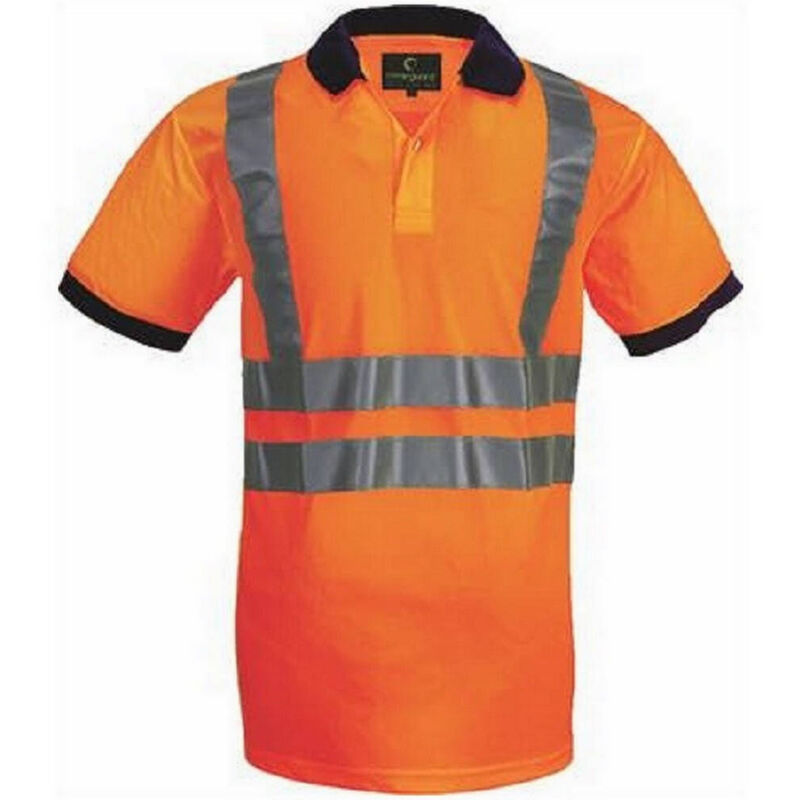 Image of Polo alta visibilità a manica corta YARD Coverguard Arancione XXL