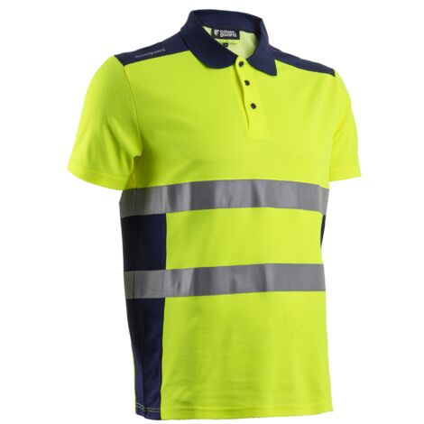Polo Alta Visibilita in Poly Cotone - Oki Giallo-Navy S