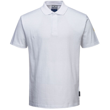 Polo antistatique ESD couleur : Blanc taille XS - PORTWEST
