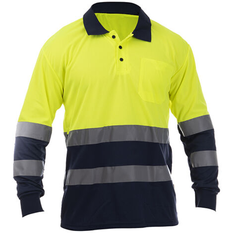 POLO AV M/LARGA AMARILLO/AZUL