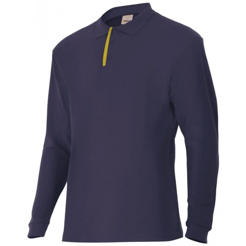 

POLO DE MANGA LARGA BICOLOR Azul Navy L