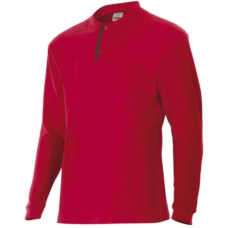 

POLO DE MANGA LARGA BICOLOR Rojo XS