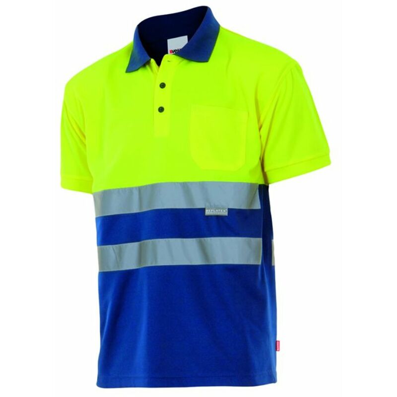

Velilla - POLO BICOLOR MANGA CORTA ALTA VISIBILIDAD Am.Flúor/Azulina M